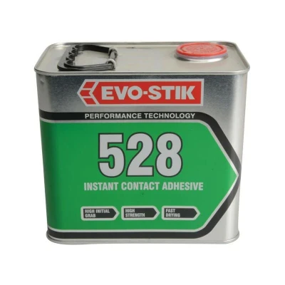 Image of EVO STIK 528 Instant Contact Adhesive, Multi Purpose High Shear Strength, Good Temperature Resistance, 2.5ltr