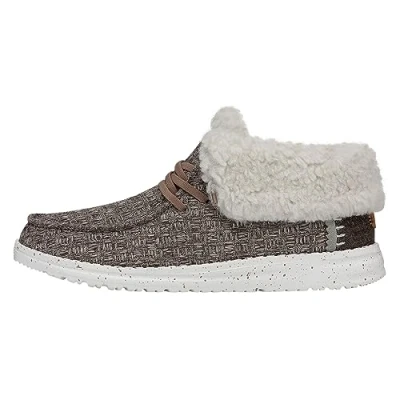 Image of Hey Dude Wendy Fold Stitch Cozy Womens Boots Walut Size UK 4.5