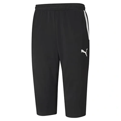 Image of PUMA Men&#039;s Teamliga Training 3/4 Pants Black White, Medium