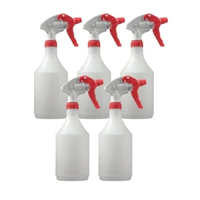 Image of Avern Large 750ml Spray Bottles Plastic For Cleaning Solutions Gardning &amp; Home Use Gardening, Plant, Water, Durable Trigger Sprayer, Refillable Mist Bottle Heavy Duty (Red, 5 Pack)