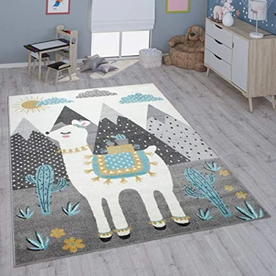Image of Paco Home Children&#039;s Rug Child&#039;s Room Girls Boys Various Motifs And Sizes, Size:80x150 cm, Colour:Grey 3