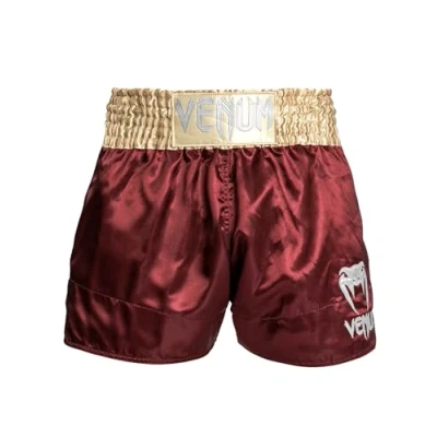 Image of Venum Classic MUAY THAÏ Sports shorts, Men&#039;s, Size: Medium, Burgundy/gold/white