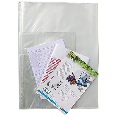 Image of Westfolio Course Book Clear Display Sleeves A3 Pack Of 20, Polly Pocket For Presentation File Document Wallet Folder, School, Art Class, University, College, Homework, Projects
