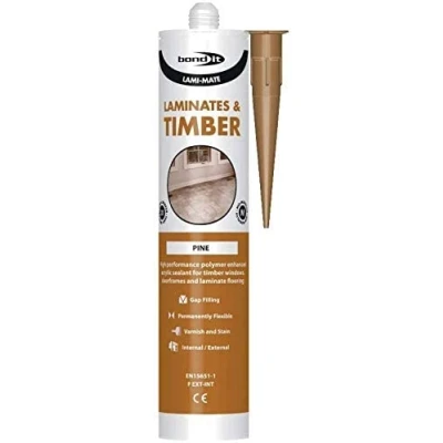 Image of Bond It Lami Mate Timber &amp; Laminate Sealant Wood Floor Gap Joint Filler EU3 Laminates Flooring Windows Parquet Silicone 310ml (Pine, 310ml)