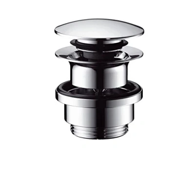 Image of hansgrohe waste set push open for basin and bidet mixers, chrome, 50100000