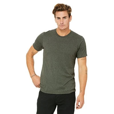 Image of Bella + Canvas. Heather Military Green. XL. 3001. 00884913634435