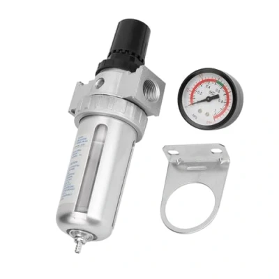 Image of TOPINCN Bsp 1/2In Air Filter Regulator Compressor Moisture Water Trap Tool Parts for Bracket Gauge Auto Drain with Mount Connection