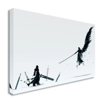 Image of Final Fantasy 7 Sephiroth VS Cloud Wall Picture Canvas Prints Art Cheap 12x16 inches