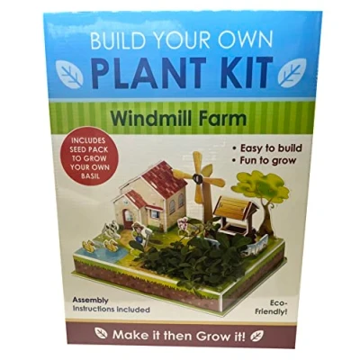Image of Build Your Own Planting Kit (Windmill Farm Large) for Women, Stocking Fillers Children, Jigsaw Puzzles Kids, Children&#039;s Birthday Presents, Secret Santa Gifts Women