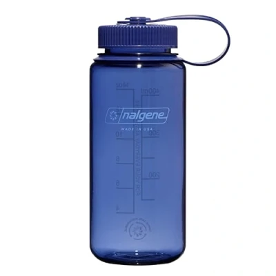 Image of Nalgene Sustain Tritan BPA Free Water Bottle Made with Material Derived from 50% Plastic Waste, 16 OZ, Wide Mouth, Denim