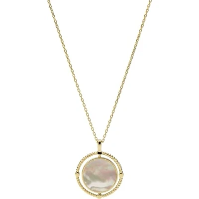 Image of Fossil Necklace for Women Val, Length: 510mm + 50mm, Width: 23mm Gold Stainless Steel Necklace, JF03800710