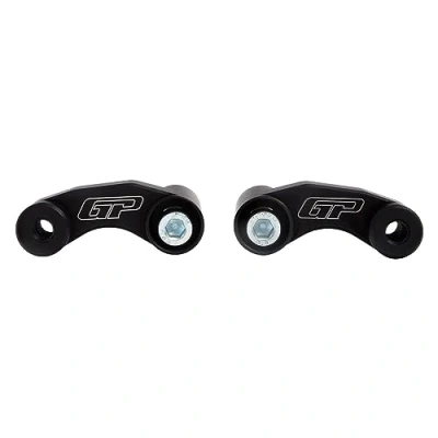 Image of GP Kompozit Mirror Riser Extenders Black Compatible For Aprilia SR GT 125 / 200 2022 2023