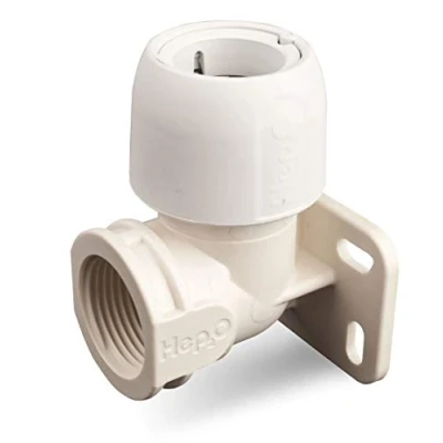 Image of Hep2O 15mm x 1/2&quot; Female BSP Pipe Fittings Wall Mount Elbow HEP20