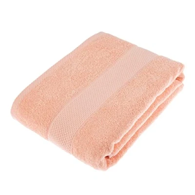 Image of HOMESCAPES Peach Turkish Cotton Bath Sheet Super Soft Thick &amp; Absorbent 500 GSM Towel Heavy Weight for everyday Luxury