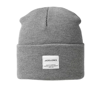 Image of Jack &amp; Jones Beanie, Men&#039;s, Size: One Size, Grey