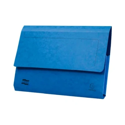 Image of Exacompta Europa Document Wallets, 265 gsm, Foolscap Blue, Pack of 25