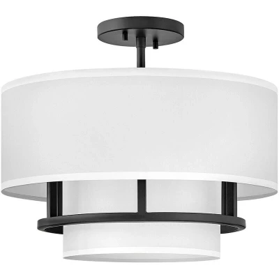Image of Graham 3 Light Cylindrical Ceiling Light, Black