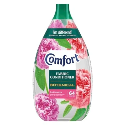 Image of Comfort Botanical First blooms Fabric Conditioner softener with CrystalFresh transparent formula in freshness, inspired by nature 960 ml (64 washes)