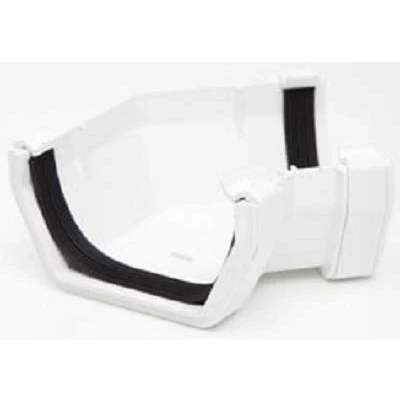 Image of POLYPIPE RS204 WHITE 135 degree angle for 112 x 65mm Square guttering system
