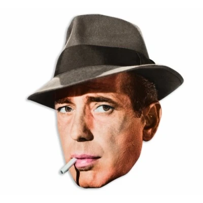 Image of Star Cutouts Printed Card Mask of Humphrey Bogart