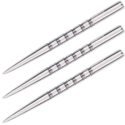 Image of Unicorn Replacement Steel Dart Points Standard Length 34.9 mm 6 Grooves Silver 3 per Pack