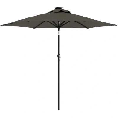 Image of vidaXL Garden Parasol with Steel Pole Anthracite 225x225x212 cm