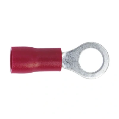 Image of Sealey Easy Entry Ring Terminal Ø5.3mm (2BA) Red Pack of 100
