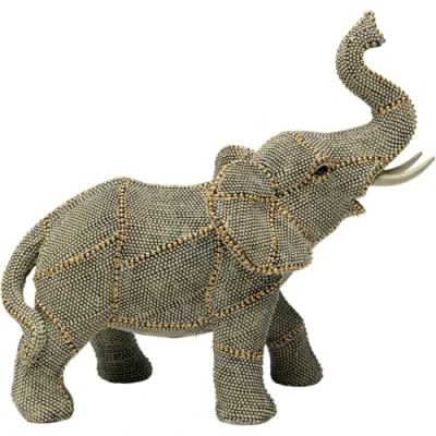 Image of KARE decorative figure Walking Elephant Pearls, height 24 cm, grey