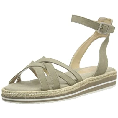 Image of Tom Tailor Women&#039;s 3295805 Sandal, khaki, 5 UK