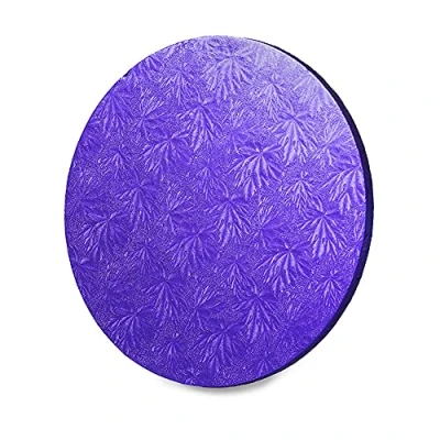 Image of Anniversary House Purple 10 inch, Pack of 1, Individually Wrapped, Sturdy Fibre Cake Drum Round, D003, Board