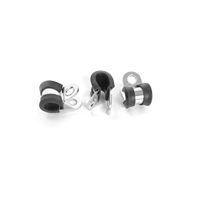 Image of 25x Simply Pack of 10 10mm Zinc Plated Mild Steel &amp; Edpm Rubber P Clip S PC