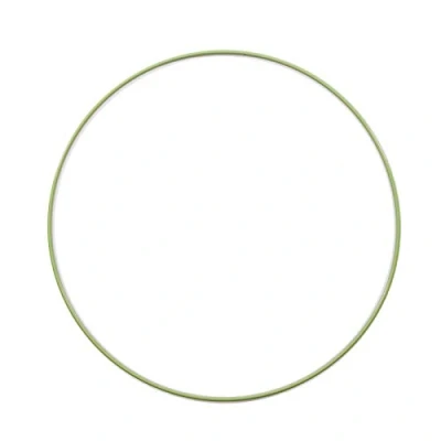 Image of Vaessen Creative Metal Crafts, Green, Ø 25 cm or 9.8 in Diameter, 3 mm Thick, Dream Catcher Hoop, Wreath Ring for Macrame Wall Hanging, Crochet, Boho Décor, Wedding Decorations, 25, 11020 001