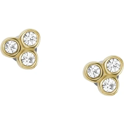 Image of Fossil Earrings for Women Sadie, Length: 4.4mm, Width: 4.8mm Gold Stainless Steel Earrings, JF04110710