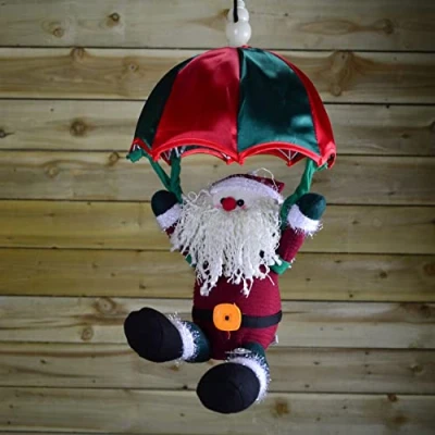 Image of 45cm Premier Animated &amp; Musical Parachuting Christmas Character Santa