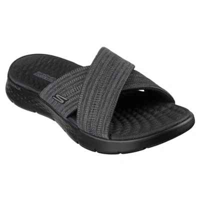 Image of Skechers Women&#039;s GO Walk Flex Sandal Impressed Slide, Black, 7 UK