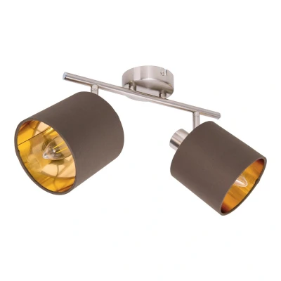 Image of Näve Maron ceiling light, two bulb, fabric, natural