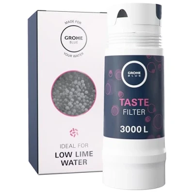 Image of GROHE Blue Activated Carbon Filter Replacement for Water Systems Fresh Filtered Water, Reduces Unpleasant Taste and Odour Substances, Capacity Up to 3000 Litres, 40547001