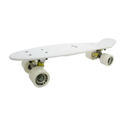 Image of Ridge Skateboards Children Kids Big Brother Large Retro Cruiser White Wheels, 27 Inch