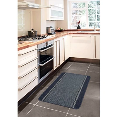 Image of William Armes Kilkis Washable Kitchen Rug, Blue, 100 x 67 cm