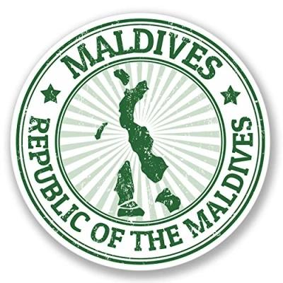Image of 2 x Maldives Travel Luggage Sticker Car Bike Laptop Decal Gift Cool #4137 (10cm 10cm)