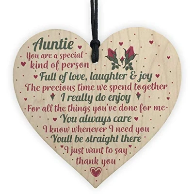 Image of RED OCEAN Special Sister Auntie Aunt Aunty Wood Plaque Sign Birthday Thank You Keepsake Gift Present