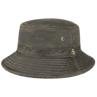 Image of Stetson Drasco Cloth Hat Men Fishing Crushable Fisher&#039;s with Piping, Piping Winter Autumn Spring Summer L (58 59 cm) Brown