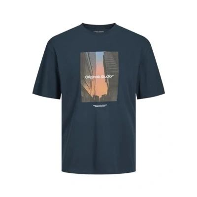 Image of JACK &amp; JONES Men&#039;s Jorvesterbro Photo Ss Tee Crew Neck Sn Polo Shirt, Magical Forest, L