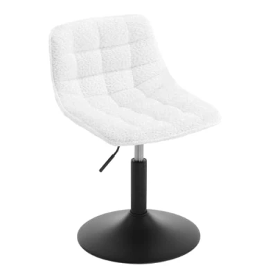 Image of WOLTU Dressing Table Chair, Comfy Chair Vanity Height Adjustable Stool with Back, Swivel Dining Office Bedroom, Chenille, White, BH408ws 1 UK