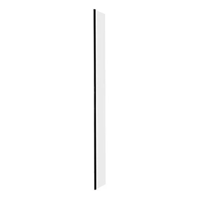 Image of Milano Nero Black Hinged Shower Enclosure Return Screen 300mm