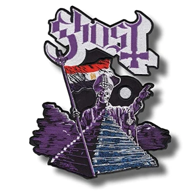 Image of Ghost Band Patch Badge Embroidered Iron on Applique