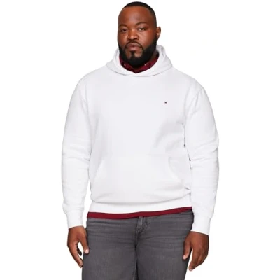 Image of Tommy Hilfiger FLAG LOGO Hoody Sweatshirt, Men&#039;s, Size: 3XL, White
