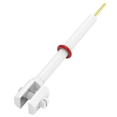 Image of Labasics PTFE Platinum Electrode Holder, Electrolytic Cell Clamp Solid Sample Conductive Holder Clip with 10 x mm High Purity Sheet and Body