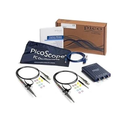 Image of Pico Technology PicoScope 2204A 2 Channel Oscilloscope Lab Kit 10 MHz, 8 kS, Handheld USB PC Digital Pocket With Probes, PS7 Software and Waveform Generator (PQ374)