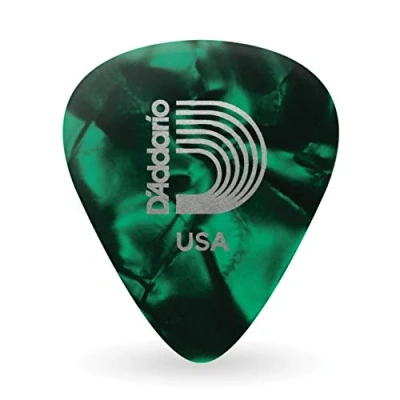 Image of Planet Waves Green Pearl Celluloid Guitar Picks Pack of 10 Extra Heavy